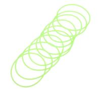 UKCOCO 10pcs Light-emitting Silicone Wristbands for Events Glow in Dark | Light Green, Thin Sleek Style, Stretchy Flexible Wear, 2.5mm Size, Silicone Material