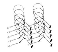 UKCOCO 10pcs Lost Pen Tethers with Silicone Rings Elastic Retractable Lanyards for Secure Signature Pens Business Writing Tool Holders Stretch Rope