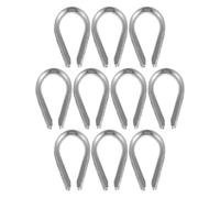 UKCOCO 10pcs M10 Stainless Steel Rigging Thimbles, 3/8'' Diameter | Wire Rope Thimbles, Heavy Duty for Crimping, Supports Rope Eye Formation, Jewelry Making, DIY Projects