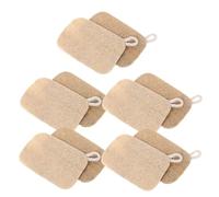 UKCOCO 10pcs Natural Loofah Dish Sponges Reusable Powerful Cleaning Scrubbers for Dishes Pots Pans Easy Maintenance Eco Friendly Kitchen Sink Use