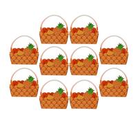 UKCOCO 10pcs Pineapple Gift Box Fruit-shaped Paper Candy Box with Handle, Orange, Easy to Carry, Sharing Basket Style for Tropical and Birthday Parties