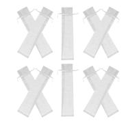 UKCOCO 10Pcs Portable Organza Mesh Bags Silver Drawstring Pouches for Small Packaging and Party Decorations