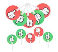 UKCOCO 10Pcs Portable Voting Boards for Classroom Use Yes No Paddles with Red Green Signs Safe and Practical Teacher Event Supplies for School Voting and Judging