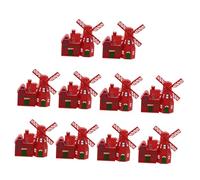 UKCOCO 10pcs Realistic Windmill Cottage Models Miniature Farmhouse Decor for Fairy Gardens and Micro Landscapes Plastic Construction Vintage Windmill Tabletop Decoration