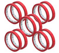 UKCOCO 10pcs Red Polypropylene Bag Sealing Tape, Secure Bundling | Colorful Non Printed Finish, Time Saving Use for Grocery Staff, Produce Vendors, Moving Packing