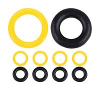UKCOCO 10pcs Sewing Machine Bobbin Winder Rubber Rings, Thread Backup Friction Wheel Tire Rings, Yellow and Black Rubber Accessories for Universal Sewing Machines