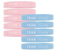 UKCOCO 10pcs Silicone Gender Reveal Wristbands for Boys, Resistant to Wear and Tear Suitable Fit, Stylish and Trendy Accessories for Shower Party and Everyday Outfits