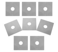 UKCOCO 10pcs Silver Square Escutcheon Plate Pipe Wall Cover Set, 8.6cm Outer Diameter Plumbing Flange Pipe Cover Decoration for Radiator and Air Conditioning Wall Holes