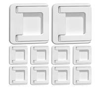 UKCOCO 10pcs Sliding Door Hardware Window Lock Stopper Cabinet Door Helper with Quick Mounting No-Punch Design White Abs Material Minimalist Look for Home Child Safety