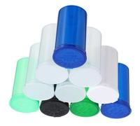 UKCOCO 10pcs Small Pill Bottles with Flip Lids, 41mm Diameter Waterproof Sealed Medication Containers for Travel and Vitamin Storage Random Color Random Color