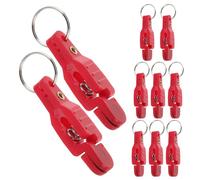 UKCOCO 10pcs Snap Weight Clips for Trolling Fishing with Snag Escape Capability and Universal Weight Support, Abs Material Downrigger Release Clips with Key Ring for Deep Water Trolling