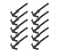 UKCOCO 10pcs T-Shaped Zipper Pulls Replacement with Detachable Rope for Luggage and Refrigerated Bags, Universal Compatibility, Lightweight Black Zip Pull Tabs for Thick Jackets and DIY