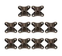 UKCOCO 10pcs Thickened Zinc Alloy Furniture Corner Brackets Heavy-Duty Right Angle Fixing Braces in Antique Bronze for Cabinet and Shelf Support