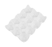 UKCOCO 12 Grids Ceramic Egg Holder for Fridge Safe Storage Home Kitchen Organisation 160