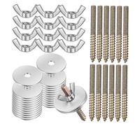 UKCOCO 12 Sets Bird Perch Hardware with Screws and Washers for Stable Mounting Birdcages Versatile and Durable Birdcage Accessories for Safe Perching and Play