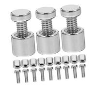 UKCOCO 12 Sets Frame Standoff Screws with Nuts Wall Fixings for Advertising Signs Picture Frames Mirrors and Posters Modern Finish Hardware for Office and Home Display