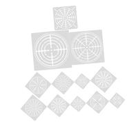 UKCOCO 12 Sheets Portable DIY Painting Stencils Smooth Reusable Drawing Templates for Crafts Chemistry and Math Line Guides Easy to Clean and Washable Supply for Art Projects