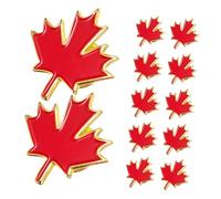UKCOCO 12pcs Canada Day Maple Leaf Metal Enamel Lapel Pins Alloy Brooches for Clothes Bags Hats Lightweight Stylish Canadian Souvenir Accessory