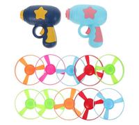 UKCOCO 12pcs Cat Flying Disc Launcher Set with Plastic Propellers for Interactive Exercise Enrichment and Intelligence Boost, for Kitten Fetch Games in Parks