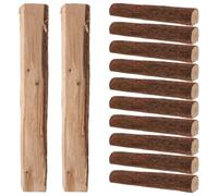 UKCOCO 12pcs Christmas Fireplace Logs Wood Sticks - Dried Firewood | 9.8x1.6" Mantel Decor Logs, Grilling Garden Fire Pit Indoor Fireplace Accessories For Xmas Winter