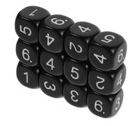 UKCOCO 12pcs Color Number Dice Set Educational Plastic Dice for Math Practice Addition Subtraction Multiplication Division for Classroom Teaching Fun Learning Games