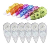 UKCOCO 12pcs Correction Tape Set for Students, 12m Portable Correction Tapes with Rainbow and Plain Designs, School Stationery Study Tools for Writing Errors