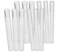 UKCOCO 12pcs Empty Cuticle Oil Pens Refillable Nail Art Applicators with Brush Tip Transparent Containers for Nail Polish Essential Oils Lip Gloss Storage
