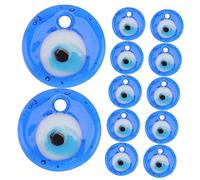 UKCOCO 12pcs Evil Eye Glass Beads for DIY Jewelry Making Multi Function Loose Beads with Hole for Bracelets Necklaces and Charms Unique Turkish Design