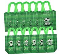 UKCOCO 12Pcs Football Themed present Bags for Presents Non Woven Party Favors for Birthday Holiday Celebrations Soccer Events and Special Occasions