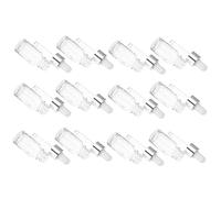 UKCOCO 12Pcs Glass Dropper Bottles Transparent Essential Oil Bottles with Silver Ring and White Rubber Top for Aromatherapy Perfume Travel and DIY Blends