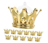 UKCOCO 12pcs Gold Plated Crown Candy Boxes Large Capacity Candy Holders for Party Favors Chocolate Storage Decorative Treat Containers for Wedding Birthday Shower Celebration