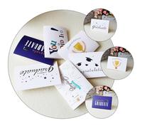 UKCOCO 12pcs Graduation Season Cards Greeting Blessing Cards with Assorted Color Unique Style Premium White Paper Write Wishes and Regards for Friends Family and Classmates Random Style