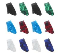 UKCOCO 12PCS Guitar Finger Picks Ergonomic Medium Picks for Acoustic Guitar Ukulele Banjo and Bass Enhanced Sound Performance Comfortable Design for Fingerstyle Musicians