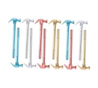 UKCOCO 12Pcs Hammer Shaped Gel Ink Pens Point Covered Office Writing Pens for Students School Awards in Green Silver Gold Red