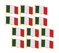 UKCOCO 12pcs Italian Flag Brooch Pins with Enamel Finish Durable Iron Lapel Pins for Clothing Accessories National Celebrations and Themed Parties