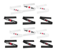 UKCOCO 12pcs Japanese Ninja Headbands Set and Adults, Adjustable Karate and Sushi Chef Bandanas with Ninja Print, Black and White Cotton Sweatbands for Martial Arts and Themed Parties