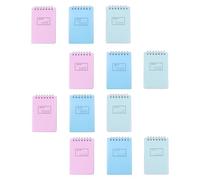 UKCOCO 12pcs Mini Upturning Coil Notepad Set, A7 Portable Spiral Memo Pads with Random Colors, Creative Simple Writing Notebooks for Home, Travel, and Office Use