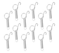 UKCOCO 12pcs Rabbit Cage Spring Hooks Stainless Steel Spring Latch Hooks for Pet Cage Fixing for Bird Rabbit Door