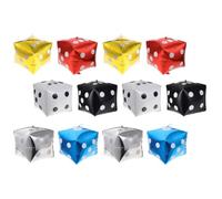 UKCOCO 12pcs Reusable Aluminium Foil Cube Balloons for Birthday Party Decorations with Convenient Inflate and Deflate, Creative Square Shape for Game Night and Party Backdrops