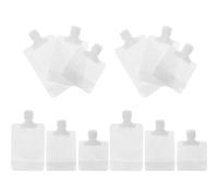 UKCOCO 12pcs Reusable Lotion Squeeze Bags Set with Flip Cap 30ml 50ml 100ml Travel Cosmetic Containers for Outdoor and Daily Use