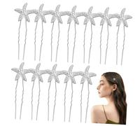 UKCOCO 12pcs Rhinestone Star Hair Pins for Women Elegant Bridal Hair Accessories for Weddings Proms and Parties Classic U Shaped Design Easy to Match with Various Hairstyles