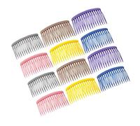 UKCOCO 12pcs Side Hair Combs for Hair Types Made of Plastic and Resin for Updos and Daily Use Random Color