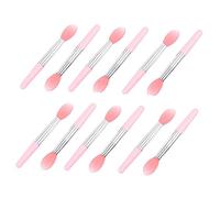 UKCOCO 12pcs Silicone Lip Brushes Set Lipstick Applicators Lip Mask Brush Transparent Red Pink Handles for Makeup Lovers Beginners Washable Material