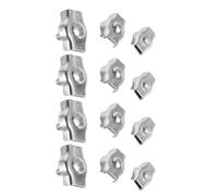 UKCOCO 12pcs Stainless Steel Wire Rope Cable Clamps Set M5 M6 M8 Single Bolt Simplex Clips for Rigging, Lifting, and Securing Steel Wire Ropes in Industrial and Outdoor Applications