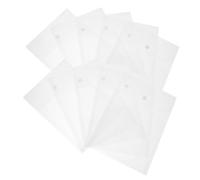 UKCOCO 12pcs Transparent PVC Document Wallets with Button Design File Organizer Pouches for Tax Papers Contracts Bills Storage Clear File Holders for Office and Home Use