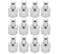 UKCOCO 12pcs Universal Car Tire Valve Caps Small Copper Stem Dustproof Covers with Key Tool Silver Plated for Vehicle Tire Valve Accessories