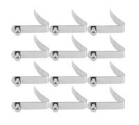 UKCOCO 12pcs V-shaped Spring Loaded Snap Clips Buckle Tubular Pole Pins for Kayak Paddle, Tent Poles, and Camping Canopy, 8mm Solid Single Head, High 10mm X Long 50mm, Outdoor Water
