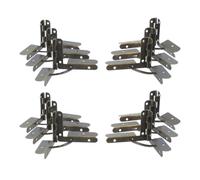 UKCOCO 12pcs Vintage Cabinet Hinge for Indoor Wood Structures and Vanity Mirrors, Zinc Alloy Material, Smooth Operation with Compact Structure, Suitable for Kitchen and Indoor Use