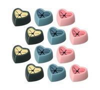 UKCOCO 12pcs Wall Mounted Towel Hooks Set Free Punch Washing Cloth Hanger Rack with Love-Shaped Clips Multi-Color Kitchen and Bathroom Towel Cloth Holders for Hand and Tea Random Color