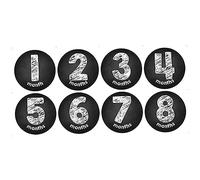 UKCOCO 12pieces Month Milestone Stickers Newborn Shower Decor Safe Photo Prop Decals for Milestones
